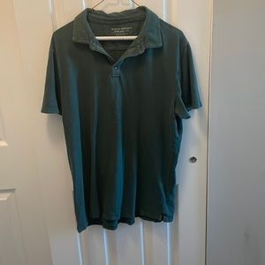 Large green soft wash banana republic polo